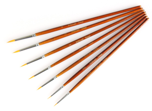 PREMIUM QUALITY Fine Detail Paint Brush Set - 7 Pieces Miniature Brushes