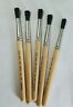 5 vintage Small STENCIL BRUSHES Natural BRISTLE Duro Art size #2 W. Germany