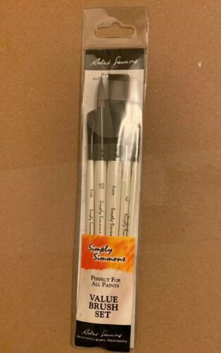 Simply simmons brush Set Of 5 All Paints Watercolor Acrylic Oil NIB