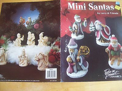 Take 'N' Paint Ceramics Mini Santas By Larry & Friends Instruction Leaflet