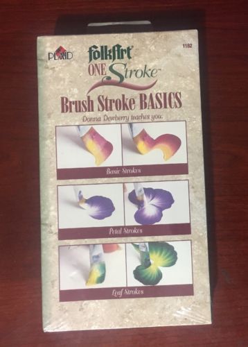 FolkArt One Stroke Brush Stroke Basics Update VHS Donna Dewberry Plaid 2002