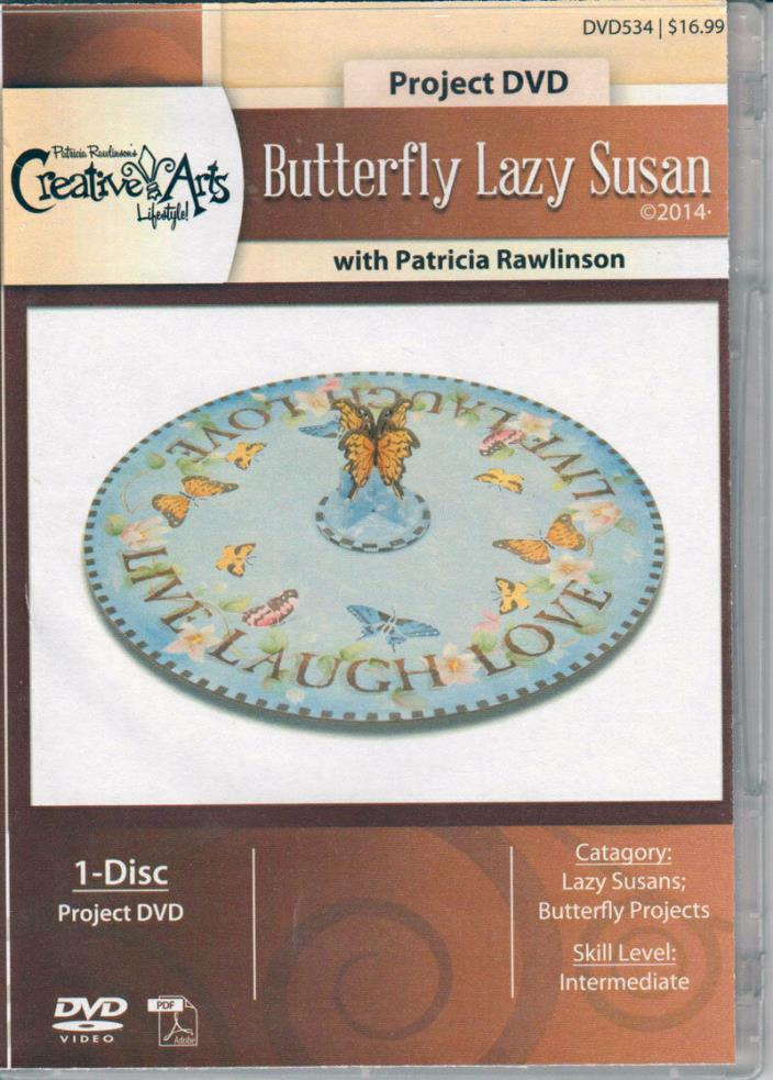 Butterfly Lazy Susan Project DVD - Patricia Rawlinson Creative Arts DVD534