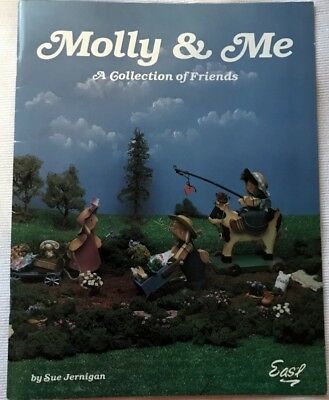 Molly and Me Tole Painting Book instruction pattern Acrylic Bunny Clock Basket