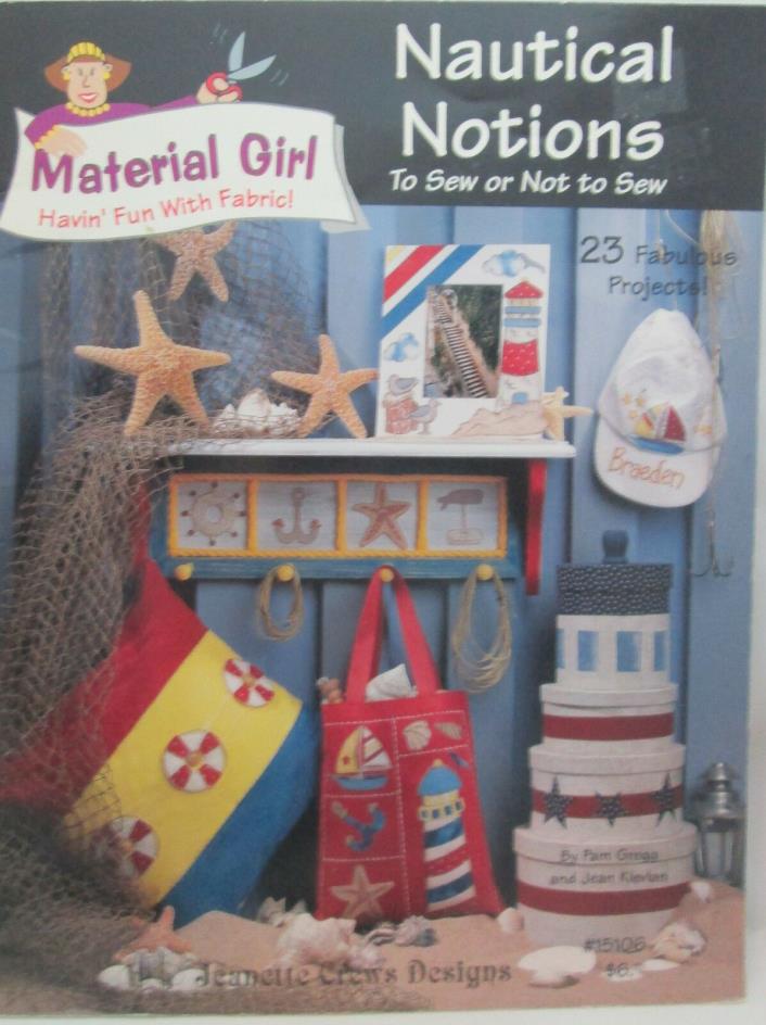 Jeanette Crews Nautical Notions Sewing & Decorative Tole Painting Material Girl