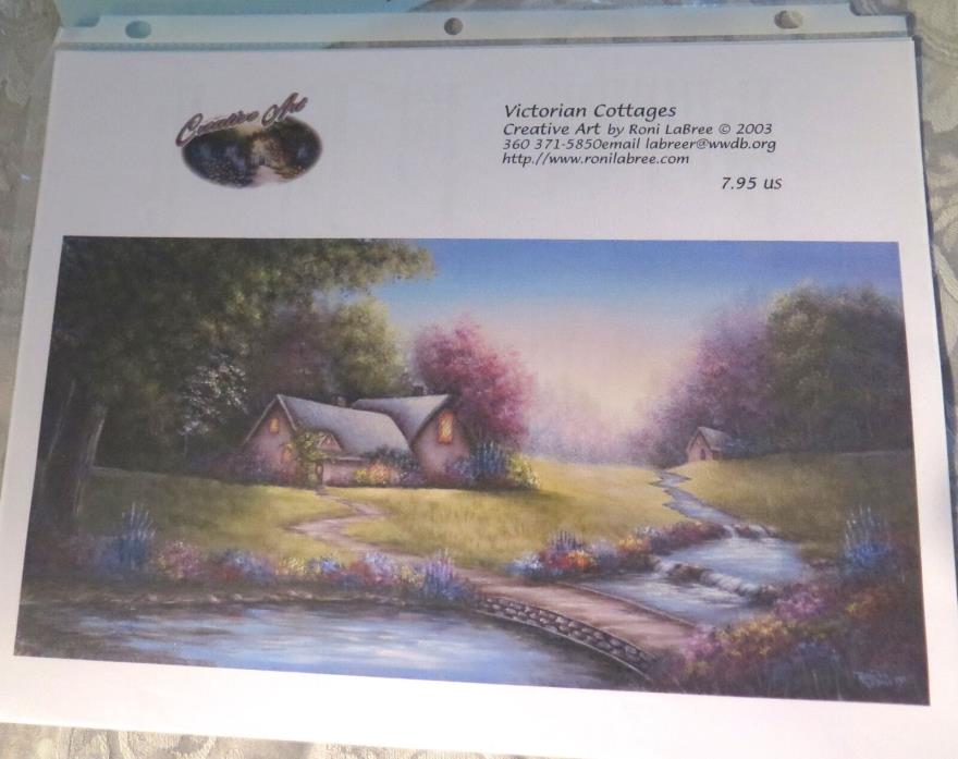 NEW VICTORIAN COTTAGES RONI LEBREE DECORATIVE PAINTING PATTERN/INSTRUCTIONS