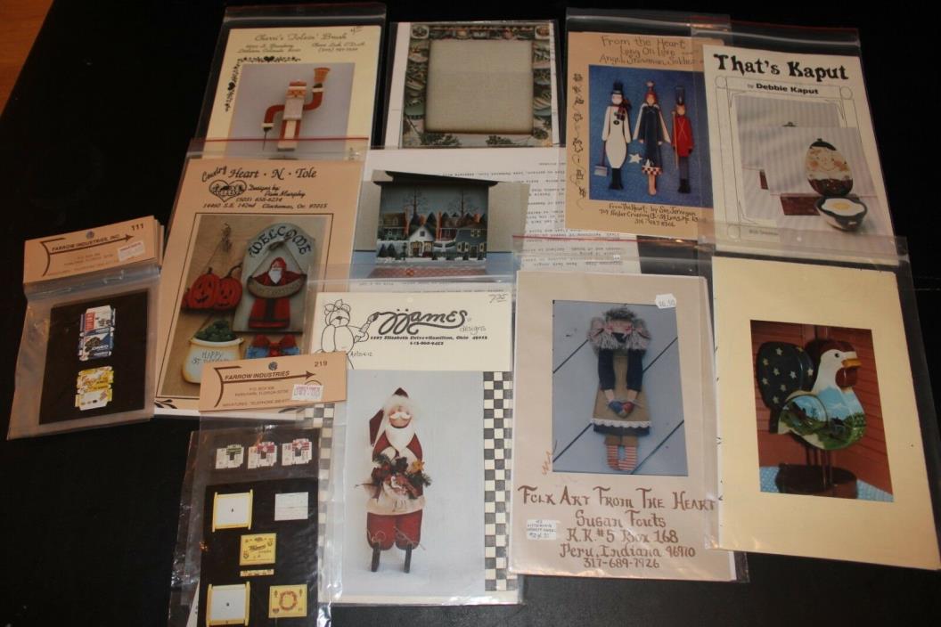 Woodworking Patterns Lot 16 Country & Folk Art Cherri's Kaput Kiska's & More