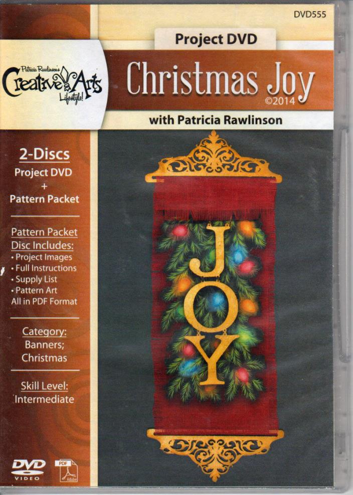 Christmas Joy DVD & Pattern Packet-Patricia Rawlinson Creative Arts DVD555