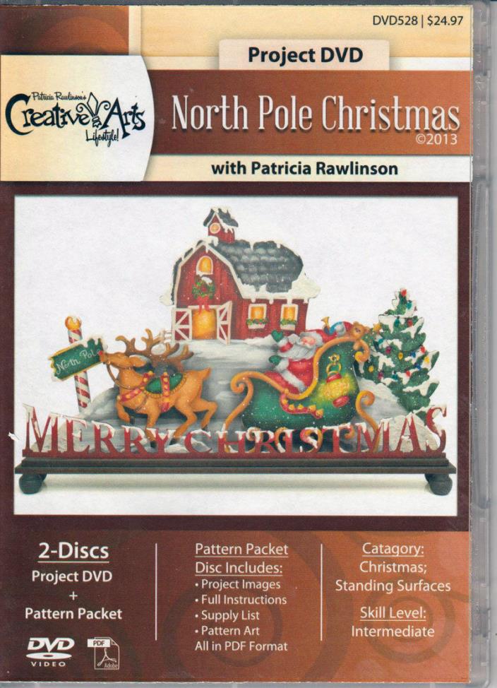 North Pole Christmas DVD & Pattern Packet-Patricia Rawlinson Creative Art DVD528