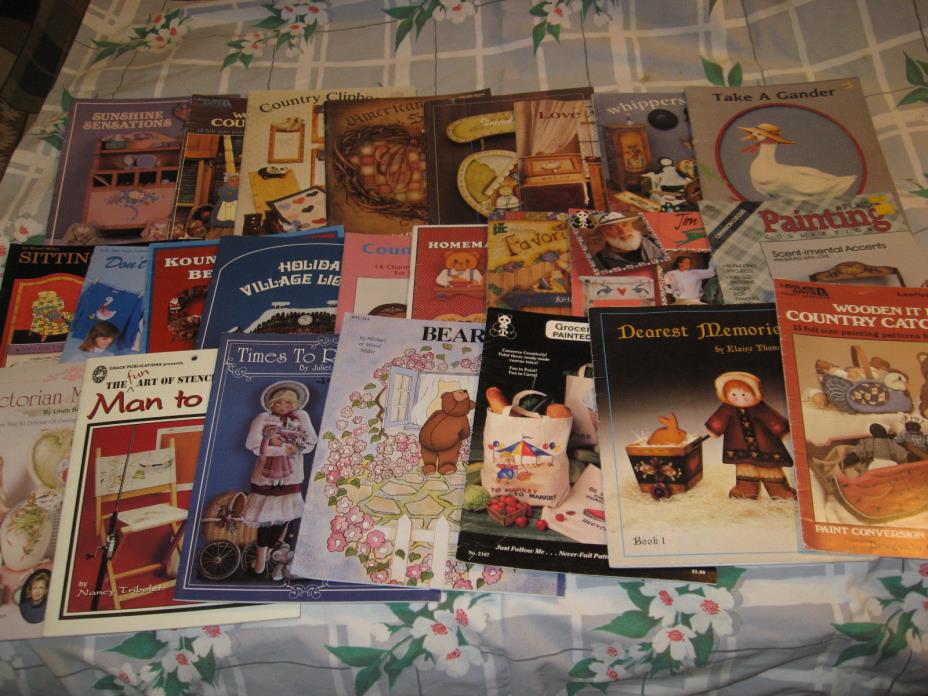 26 Older Country, Tole, Fabric Painting Books -Collins, Koskey, Biggs, French+++