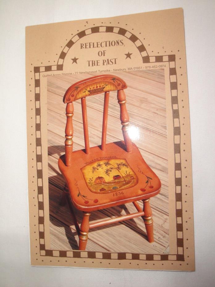 Reflections of Past Wood Painting Pattern Primitive Child's Chair