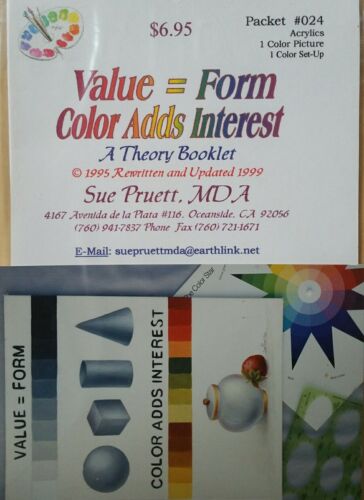 SUE PRUETT 1999 VALUE FORM COLOR ADDS INTEREST ACRYLIC PAINTING PATTERN PACK 24