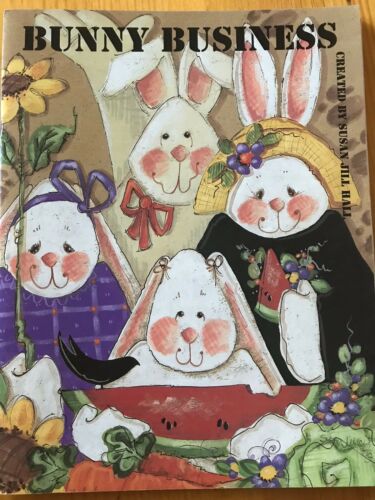 Susan Jill Hall 1993 Bunny Business Tole Painting Decorative Painting Spring