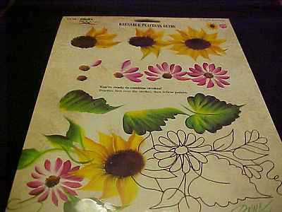 Donna Dewberry One Stroke FOLK Art RTG Sunflower #1105 Reusable Teaching Guide