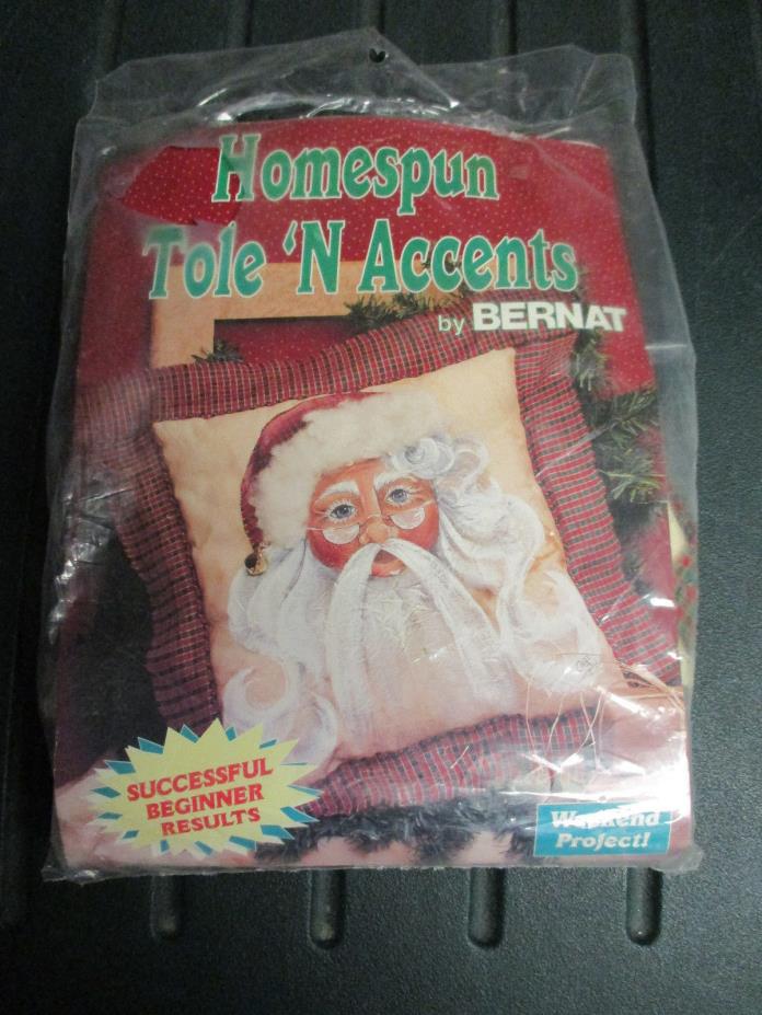 Homespun Tole 'N Accents Bernat Santa Pillow Project NIP 1995