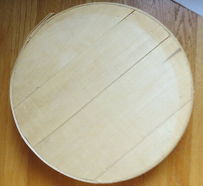 ROUND RUSTIC BENTWOOD BOX UNFINISHED UNPAINTED SURFACE  PINE WOOD  A6013