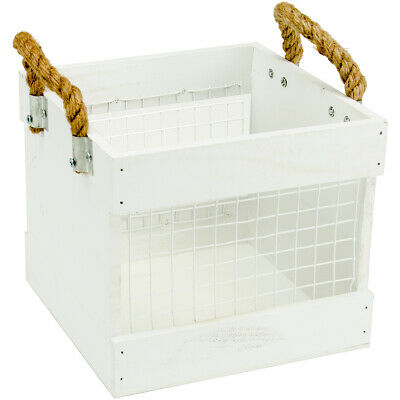 Hampton Art Wood & Chickenwire Crate-7.75