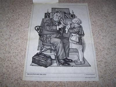 Tri-Chem 8351 THE DOCTOR AND THE DOLL Norman Rockwell LIQUID EMBROIDERY PAINTING