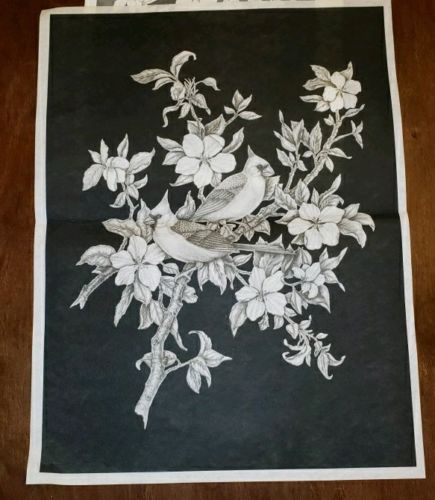TriChem Liquid Embroidery Picture Set to Paint  Cardinals 7319 Birds 25