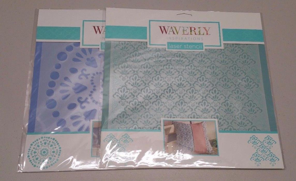 Waverly Inspirations 12x12 Big Wheel, Scallop Laser Stencil (Lot of 2)