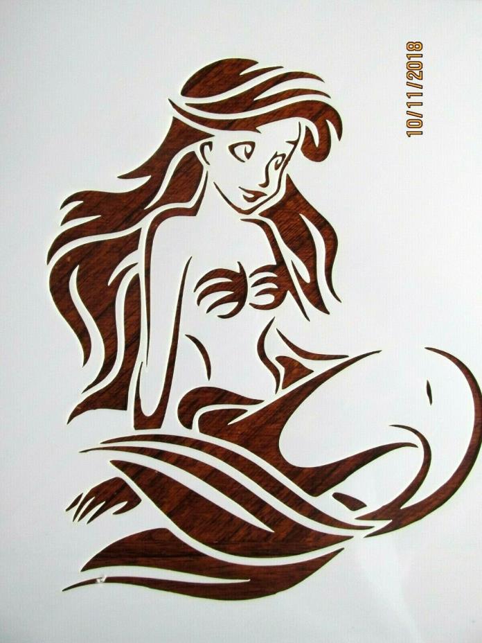Mermaid Princess Stencil / Template Reusable 10 mil Mylar