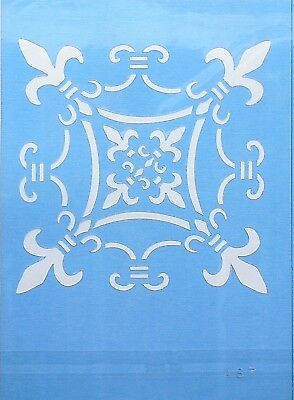 Stencil Ease, Accent Stencil, Iron Fleur Tile 5 x 7