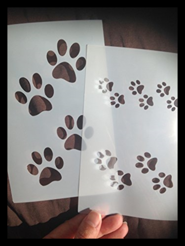 Painting Stencil Set Pet Paws Cat Dog Puppy Ft Footprint