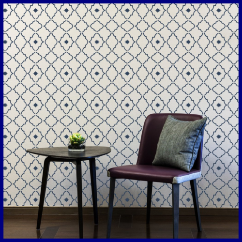 Moroccan Wall Allover Stencil Melilla Reusable Trellis Stencils For DIY Home Déc