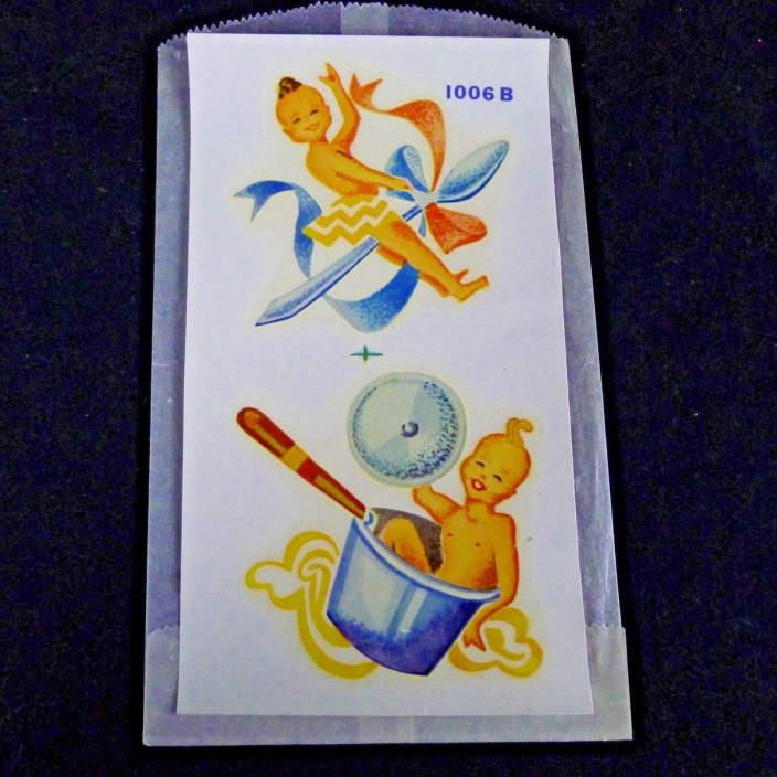 Vintage Duro Decals Creepy Cute Kitchen Babies 1006-B Water Slide Crafts