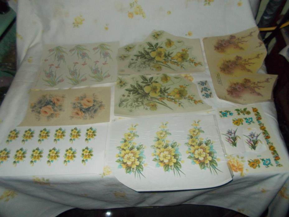 Vintage Flower Transfers-Lot