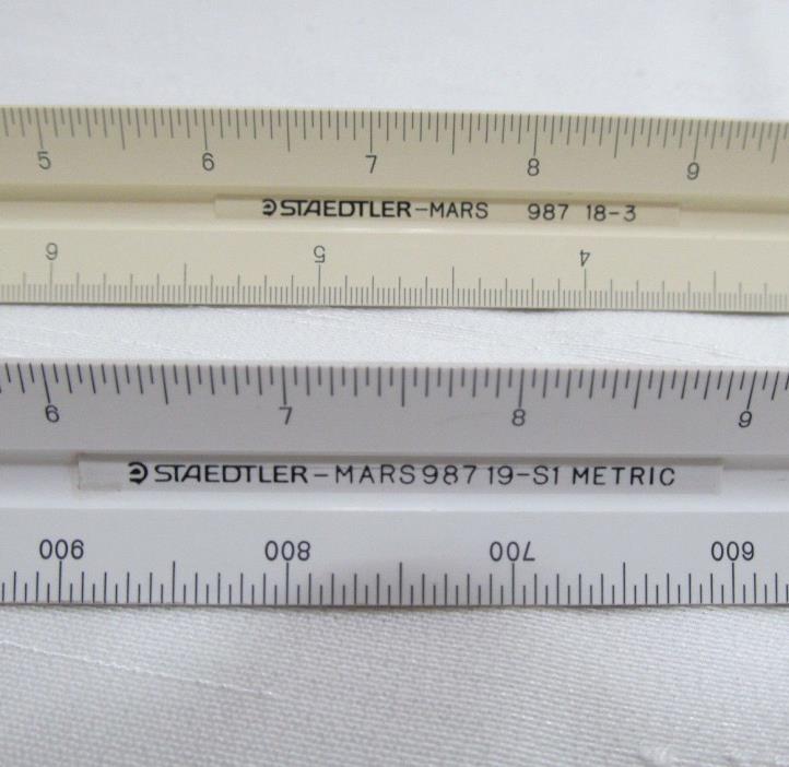 Staedtler Triangular Ruler 987 19-S1 987 18-3 Metric Japan 3 sided