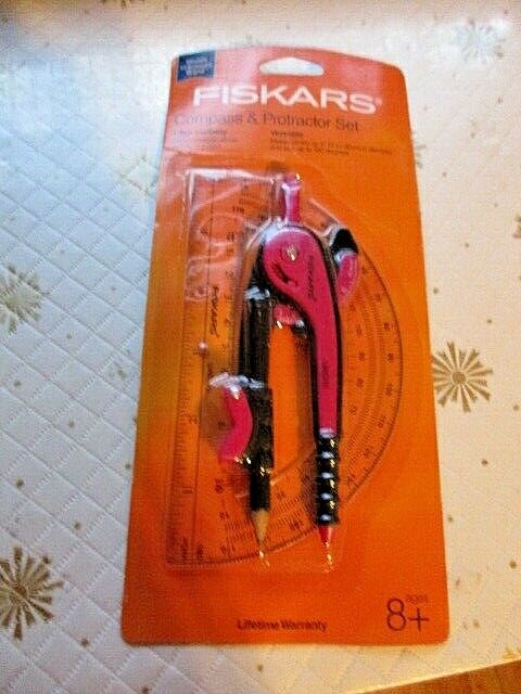 Fiskars Compass and Protractor Set, Brand new