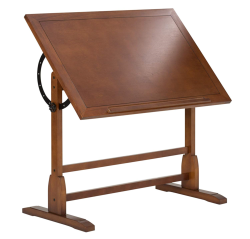 STUDIO DESIGNS 13305 Vintage Drafting Table, 42 in, Rustic Oak