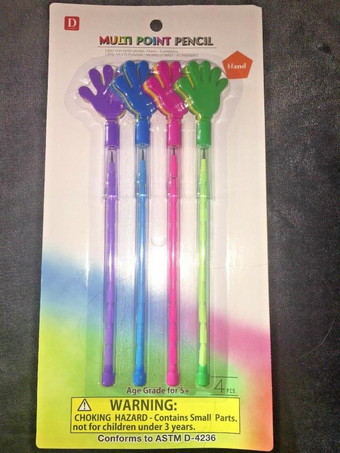 Daiso~Non-Sharpening Mechanical Multi-Point Pencil~Hand~4 Pack~New in Package