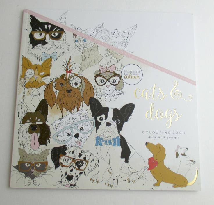 Kaisercraft Kaiser Colour Perfect Bound Coloring Book Cats and Dogs CL539
