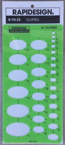 Rapidesign 35-Degree Ellipse Template, 1 Each (R70-35) -  New In Package