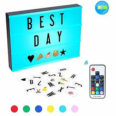 Cinema Light Box,A4 Size 7 Colors Remote-Controlled LED Changing DIY 2DAY SHIP