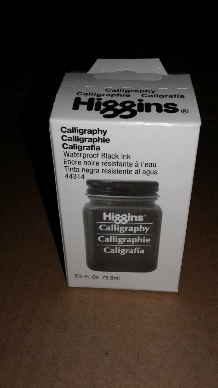 Higgins Calligraphy Ink Black 2.5oz Waterproof Black Ink SEALED