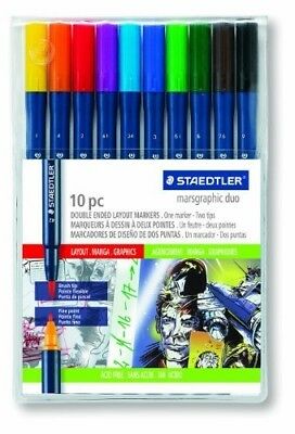 Staedtler Marsgraphic Duo Brush Markers, 3000WP10 by Staedtler