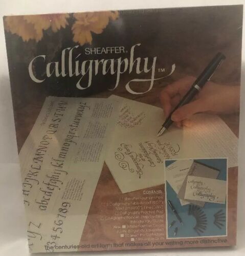Vtg Sheaffer Calligraphy Set Kit Pen 3 Nibs 20 Inks  Instructions 72260 NEW