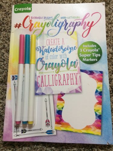 Crayola Crayoligraphy Blendable Brights Hand Lettering Book. NEW!