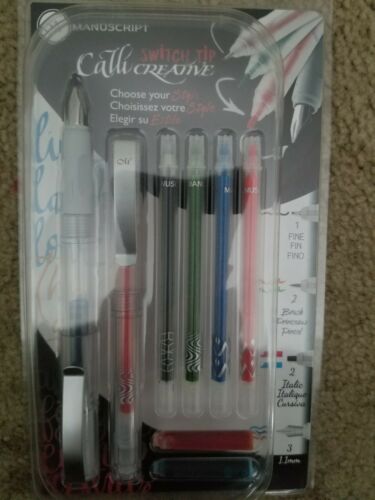 BRAND NEW Manuscript Pen CalliCreative Switch Tip Fountain Pen Set MM80001