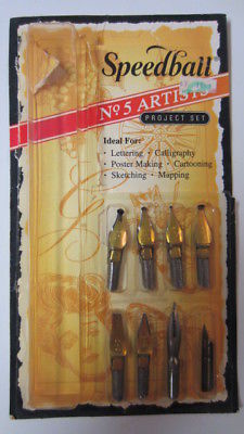 Hunt Speedball No. 5 Artists Project Set Nibs, Set of Eight