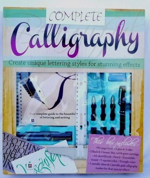 BARNES AND NOBLE COMPLETE CALLIGRAPHY SET-NEW-PERFECT CONDITION
