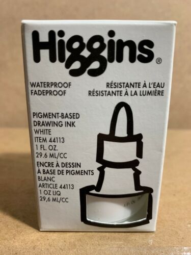 Higgins White Ink 1oz Pigmented Base 44113 B55