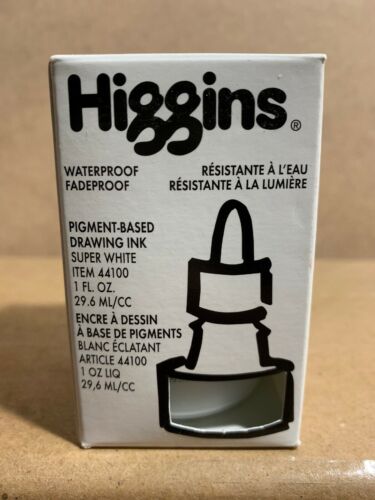Higgins Super White Ink 1oz Pigmented Base 44100 B55