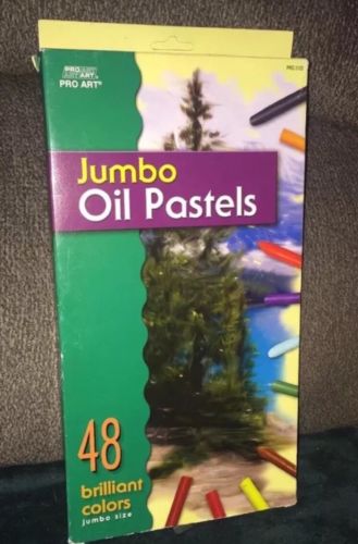 Jumbo Oil Pastel Color Drawing Art Set of 48 Smooth Drawing Blending Canvas Wood