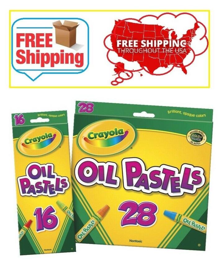 Crayola Hexagonal Non-Toxic Jumbo Oil Pastel Stick Set, 3 x 7/16 Inches, Assorte