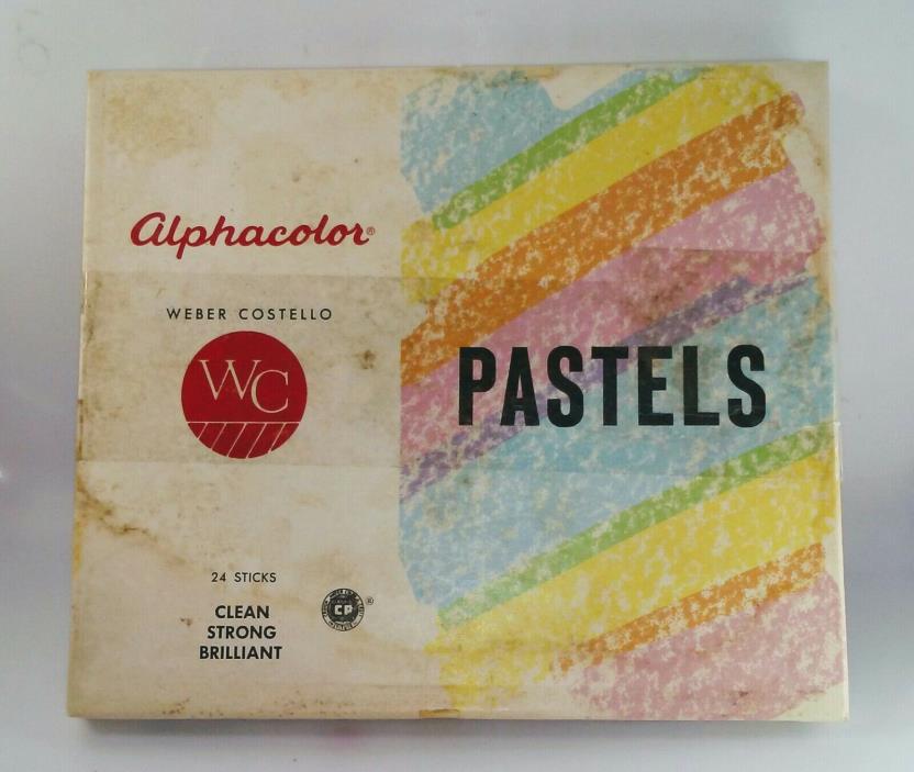 Alpha Color Weber Costello Pastels Chalk NEW/OLD 24 Sticks Non Toxic Art Supply