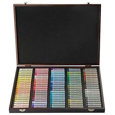 Soft Pastel Pastels Art Set, 100 Color Square Chalk In Deluxe Wooden Box