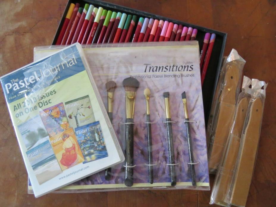 pastel supplies vintage derwent pastel pencils, tools, 2010 pastel journal cd